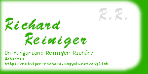 richard reiniger business card